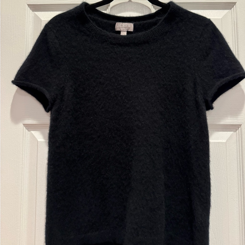 J. Crew Midnight Black Cashmere Pullover